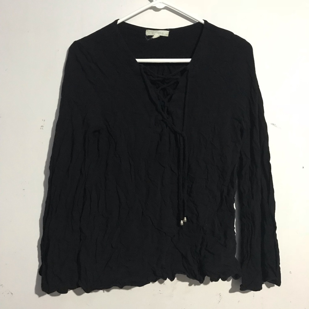 Black boho top